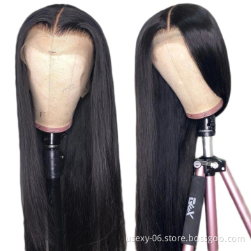 Wholesale Indian Unprocessed Raw Remy Lace Frontal Wig, Virgin Cuticle Aligned Peruvian Human Hair Front Lace Front Wigs